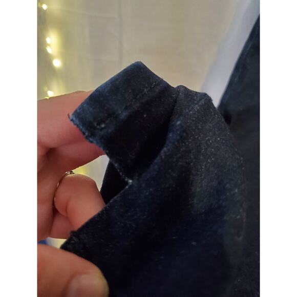 NYDJ Alina Skinny Dark Blue Pull On Ankle Cropped Slit Jeggings Size 14 - Picture 7 of 15